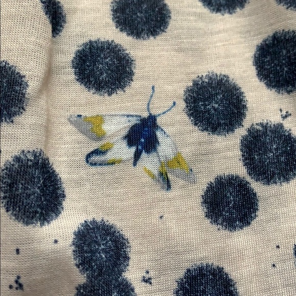 Large blue polka dot v neck top - Picture 2 of 4